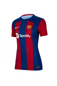 Barcelona Fotballdrakt Hjemme Klær Dame 2023-24 Korte ermer